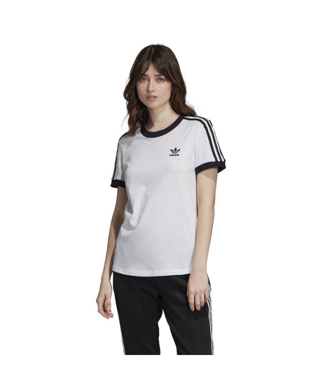 T-shirt adidas 3 bandes blanches Femme