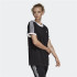 Camiseta adidas 3 riscas pretas Mulher