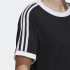 Camiseta adidas 3 riscas pretas Mulher