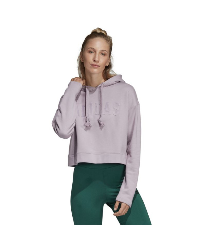 Sweat adidas Cropped lilas Femme