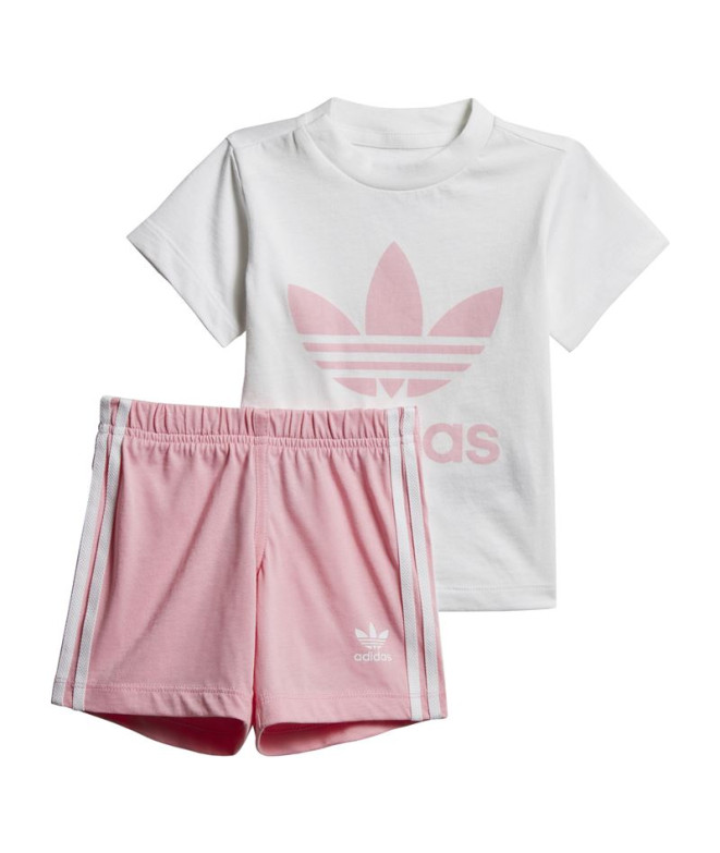 Conjunto adidas Trefoil rosa Menina