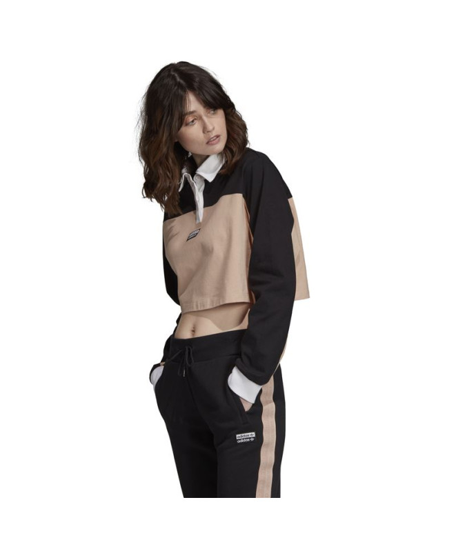 Polo adidas Cropped noir Femme