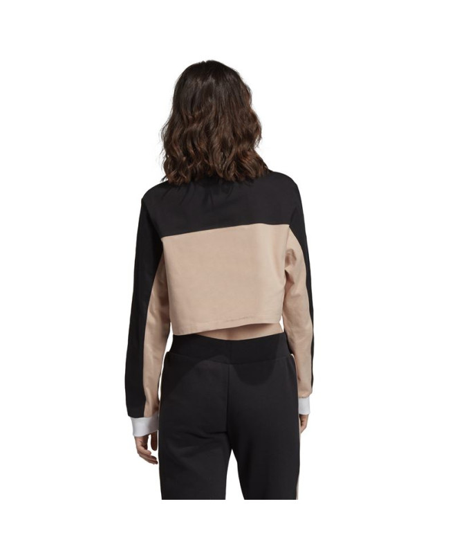 Polo adidas Cropped preto Mulher