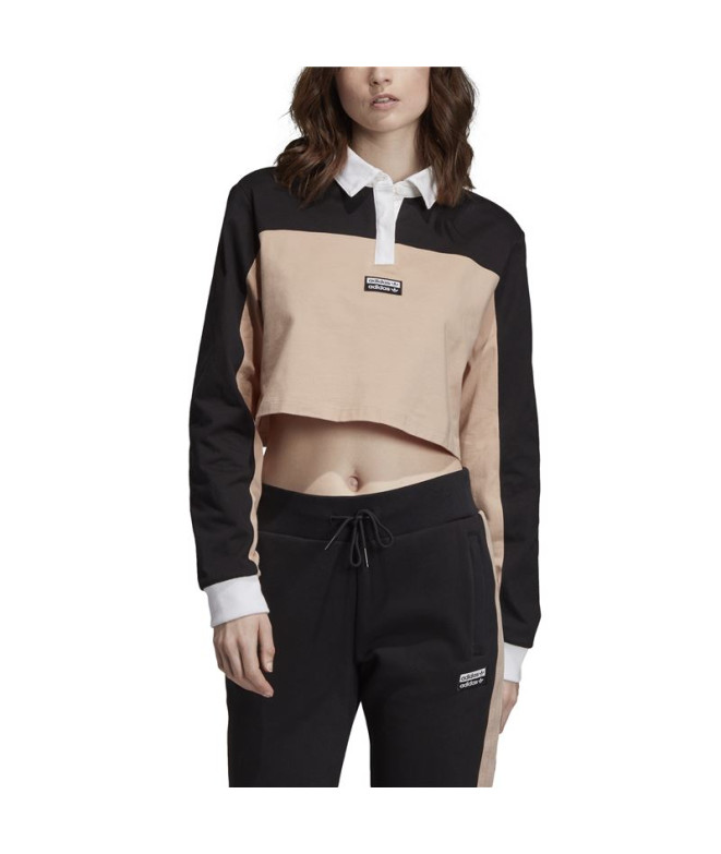 Polo adidas Cropped preto Mulher