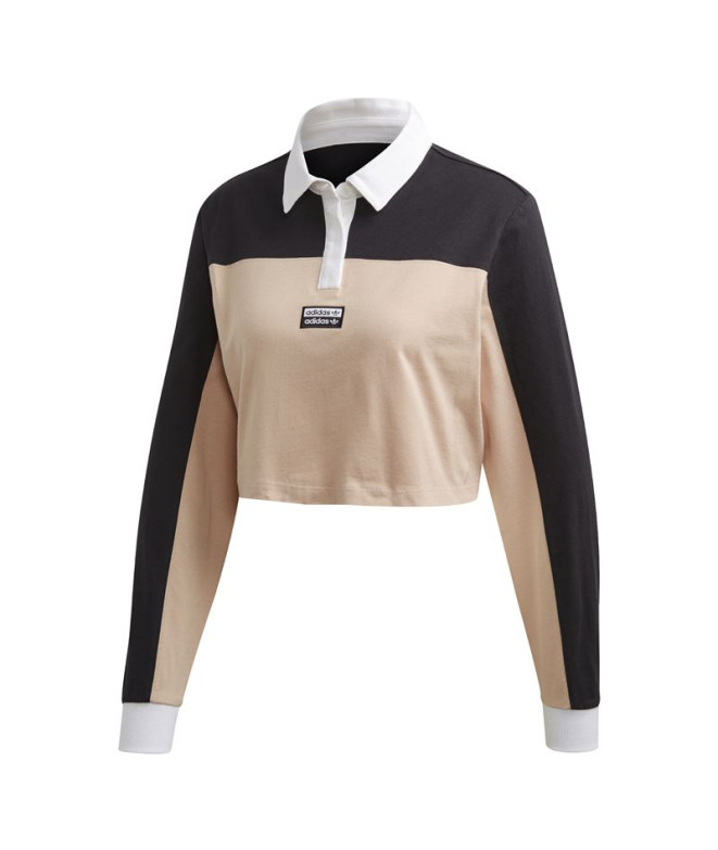 Polo adidas Cropped preto Mulher