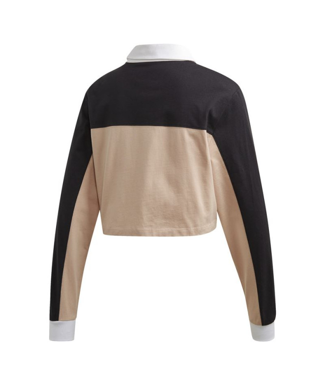 Polo adidas Cropped preto Mulher