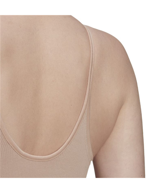 Body adidas Mulher bege com nervuras