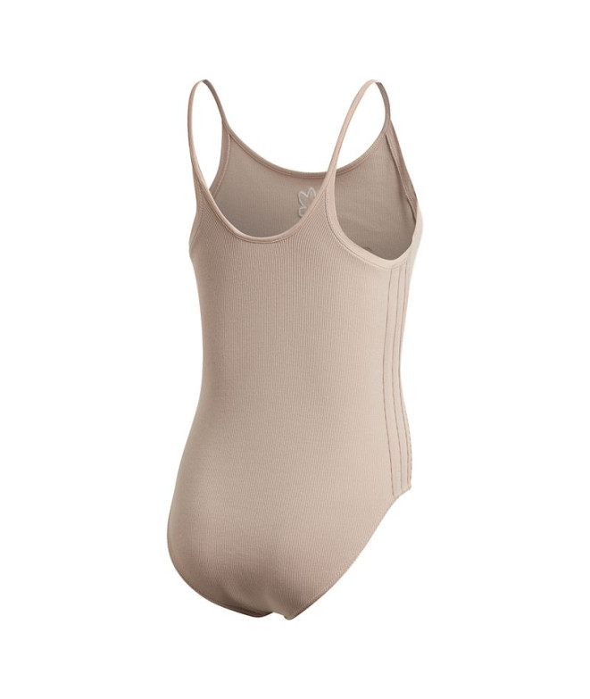 Body adidas Mulher bege com nervuras