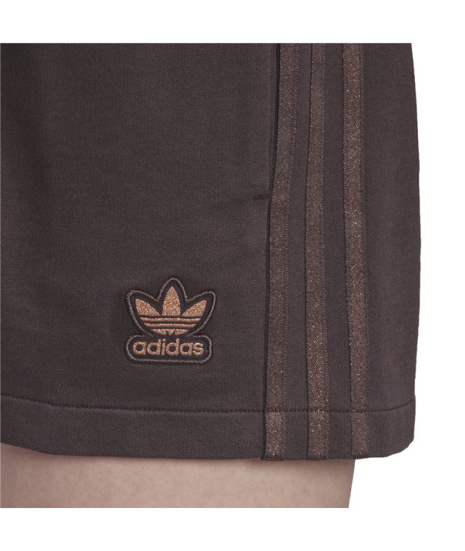 Calças adidas 3-Stripes castanhas Mulheres