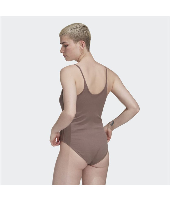 Body adidas Ribbed marrón Mujer