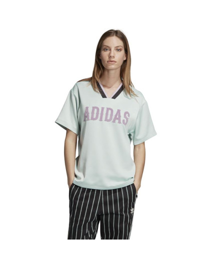 Camiseta adidas Boyfriend azul Mulher