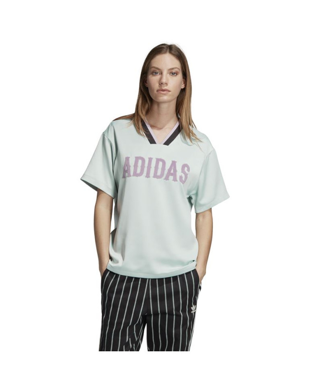 T-shirt adidas Boyfriend azul Mulher