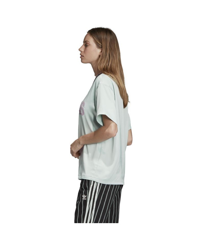 Camiseta adidas Boyfriend azul Mulher