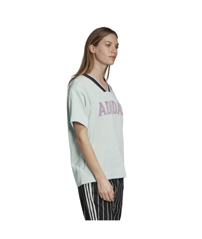 Camiseta adidas Boyfriend azul Mulher