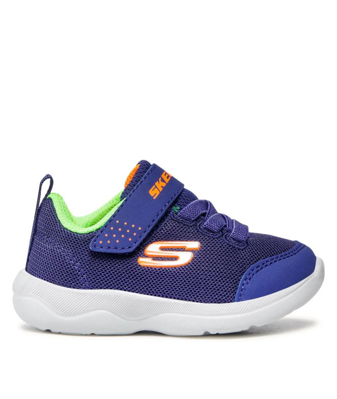 Sapatilhas Skechers Skech-Stepz 2.0-Mini Menino Têxtil azul-marinho/ / Guarnição laranja e lima