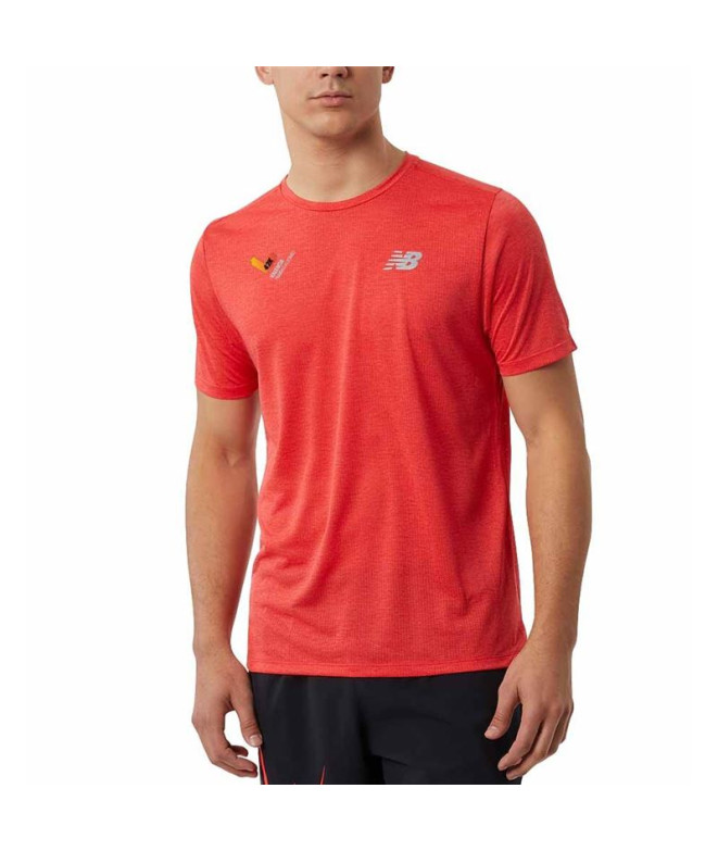 Camiseta New Balance Impact Run naranja Hombre