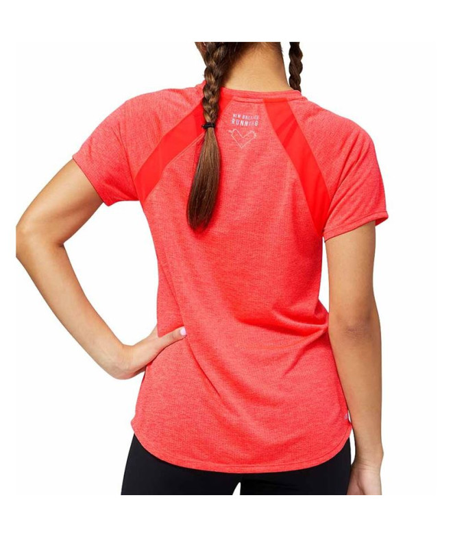 T-shirt New Balance Impact Run orange Femme