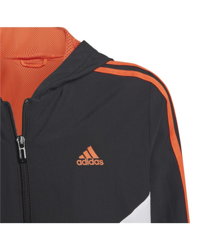 Casaco adidas Colorblock preto Casaco para criança