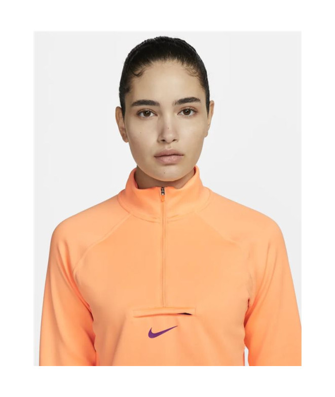 Sudadera de trail Nike Dri-FIT naranja Mujer