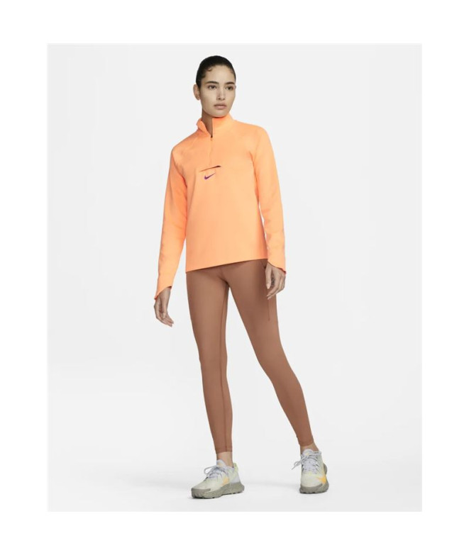 Sweat trail Nike de Dri-FIT orange Femme