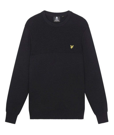 Sweatshirt Lyle & scott V1-Crew Lã de carneiro castanha...