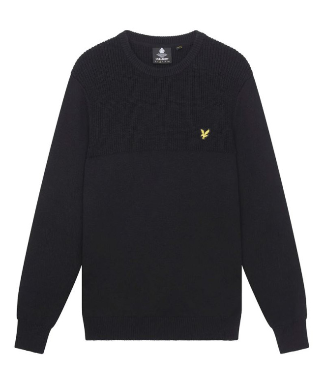 Sweatshirt Lyle & scott V1-Crew Lã de carneiro castanha Homem