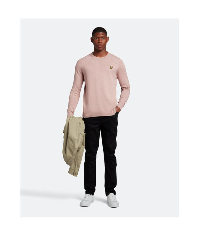 Sweat Lyle & scott V1-Crew Lambswool grey Hommes