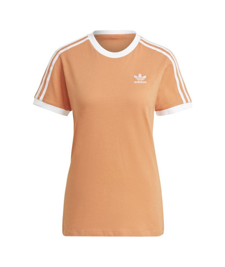 Camiseta adidas Adicolor Classics 3 Stripes laranja Mulher