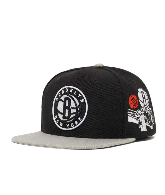 Gorra de baloncesto Mitchell & Ness Brooklyn Nets negro