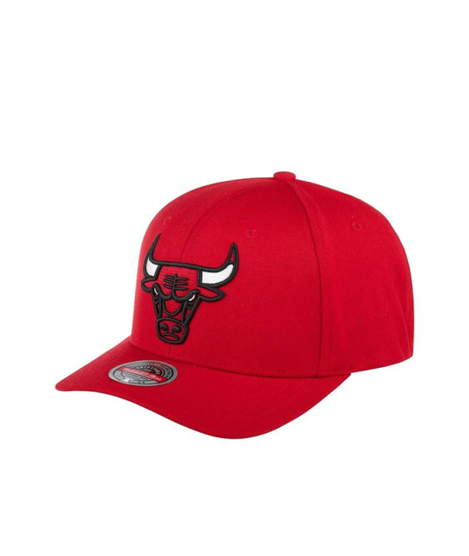 Boné de basquetebol Mitchell & Ness Chicago Bulls vermelho
