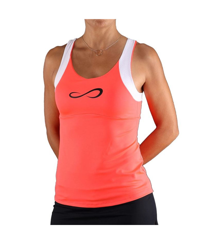 T-Shirt Padel Endless Race orange pour femmes