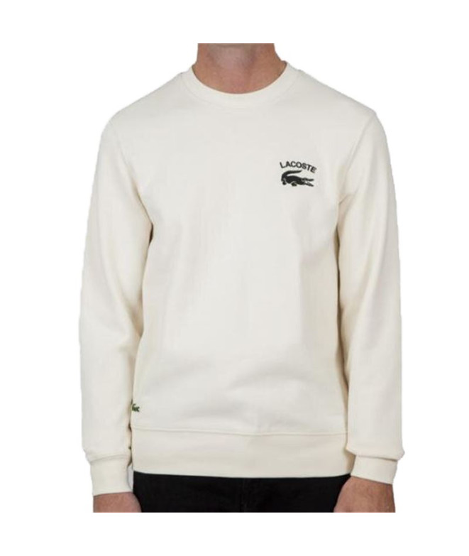 Sweatshirt Lacoste Inscrição Homem branco