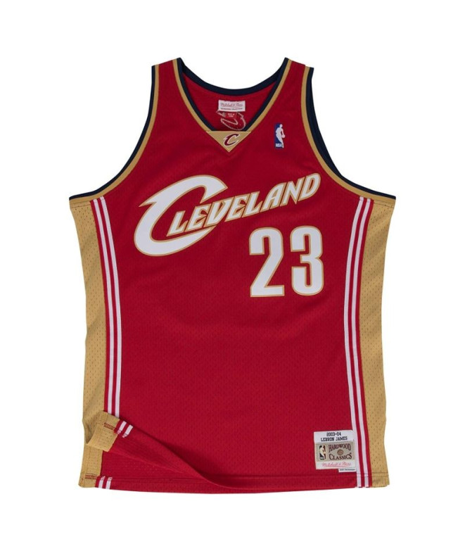 Mitchell & Ness Lebron James Cleveland Cavaliers T-shirt vermelha para homem