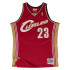 Camiseta Mitchell & Ness Lebron James Cleveland Cavaliers vermelho Homem