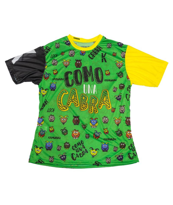Camiseta de running Kamuabu Comounacabra verde
