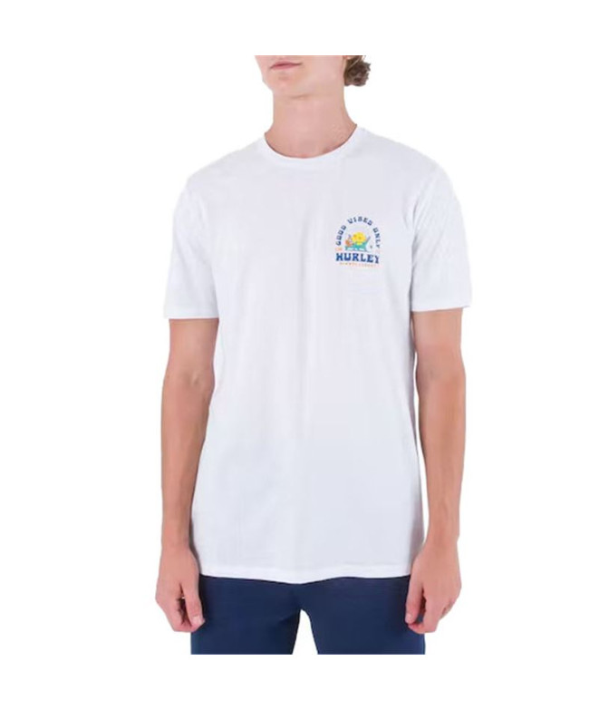 T-shirt Hurley Everday Vacation branco Homem