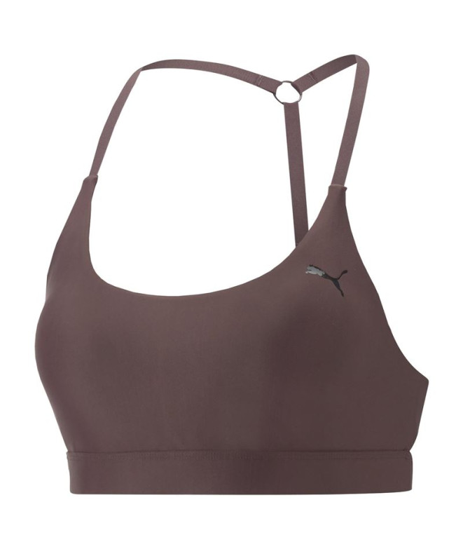 Brassiere de sport traning Puma Studio Ultrabare Strappy marron Femme