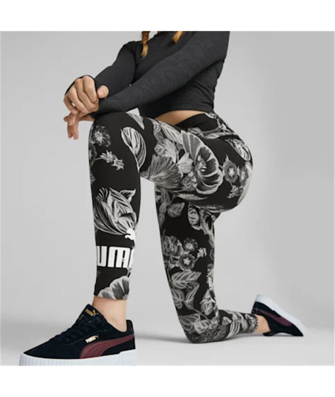 Collant Puma Frozen Flower noir Femmes