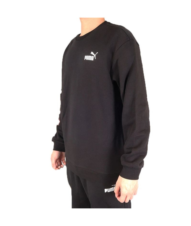 Sudadera Puma Repeat Graphic Crew negro Hombre