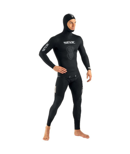 pesca submarina Fato de mergulho Seac Shark 5 mm preto Homem