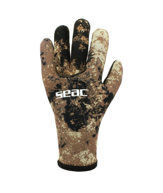 Luvas pesca submarina de Seac Camo 3,5 MM Castanho