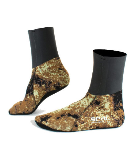 Calcetines de pesca Seac submarina Seal Skin Camo marrón Calcetines de pesca Seac submarina Seal Skin Camo marrón