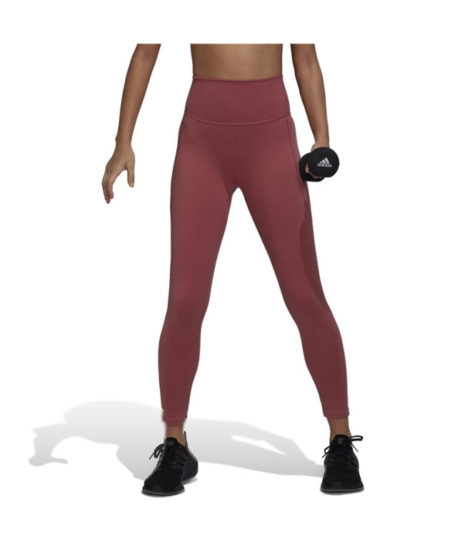Leggings para ioga adidas Studio 7/8 Vermelho...