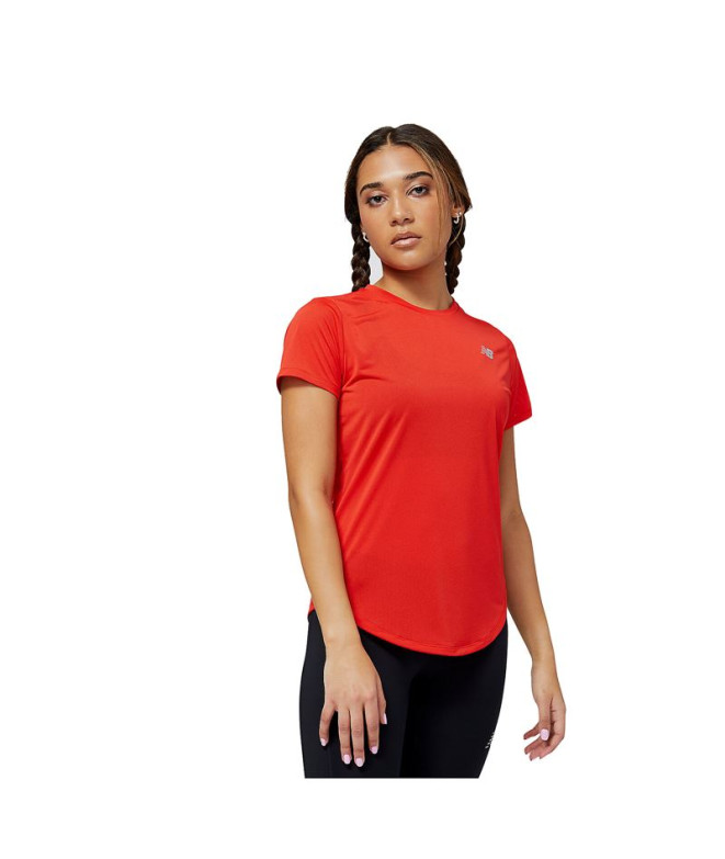 Camiseta de running New Balance Accelerate Rojo Mujer