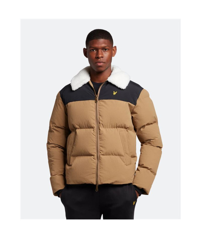 Casaco Lyle & Scott Colar Borg Marrom Homem