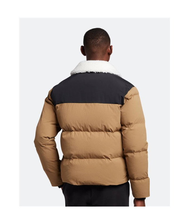 Casaco Lyle & Scott Colar Borg Marrom Homem