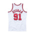 Camiseta Basquetebol de Mitchell & Ness Chicago Bull dennis Rodman Branco Homem