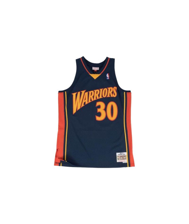 Mitchell & Ness Gs Warriors Stepahn Curry Camisolas de basquetebol para homem Azul