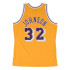 Camiseta Basquetebol de Mitchell & Ness La Lakers Magic Jhonson Amarelo Homem
