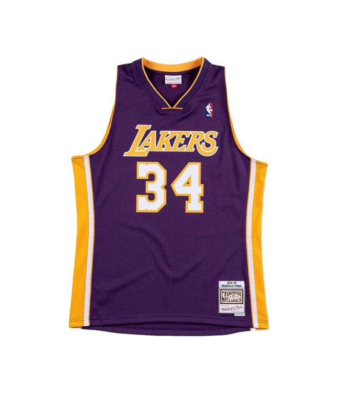 Camiseta de Baloncesto Mitchell & Ness La Lakers Shaq O´Neal Morado Hombre
